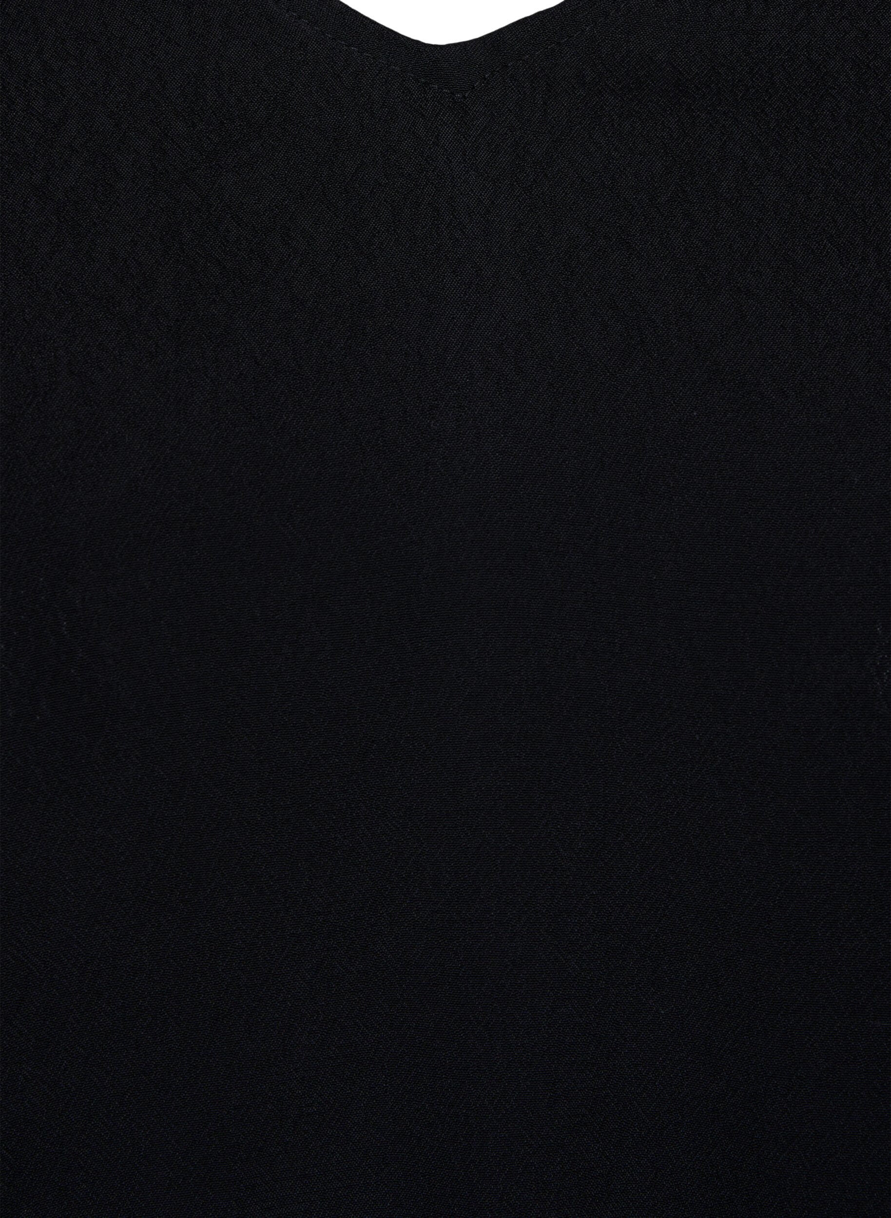 ZizziJurk met lange mouwen in viscose, Black w. Cloud D., Packshot image number 3