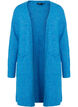 Long cardigan en tricot avec de la laine et des poches, French Blue, Packshot image number 0