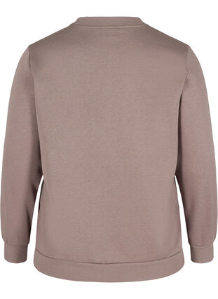 Sweatshirt met lange mouwen en print, Iron, Packshot image number 1