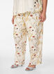 High-waist viscose broek met bloemenprint, Beige, Model image number 2