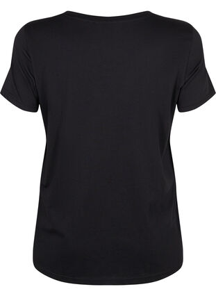 Sport-T-shirt met print, Black w. Disciplined, Packshot image number 1