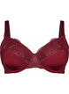 Soutien-gorge rembourr&eacute; &agrave; armatures avec dentelle et dos en U, Bordeaux, Packshot image number 0