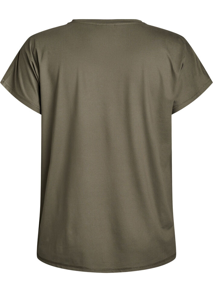 T-shirt de sport couleur unie, Vert, Packshot image number 1