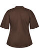 T-shirt met gedrapeerd detail, Bruin, Packshot image number 1