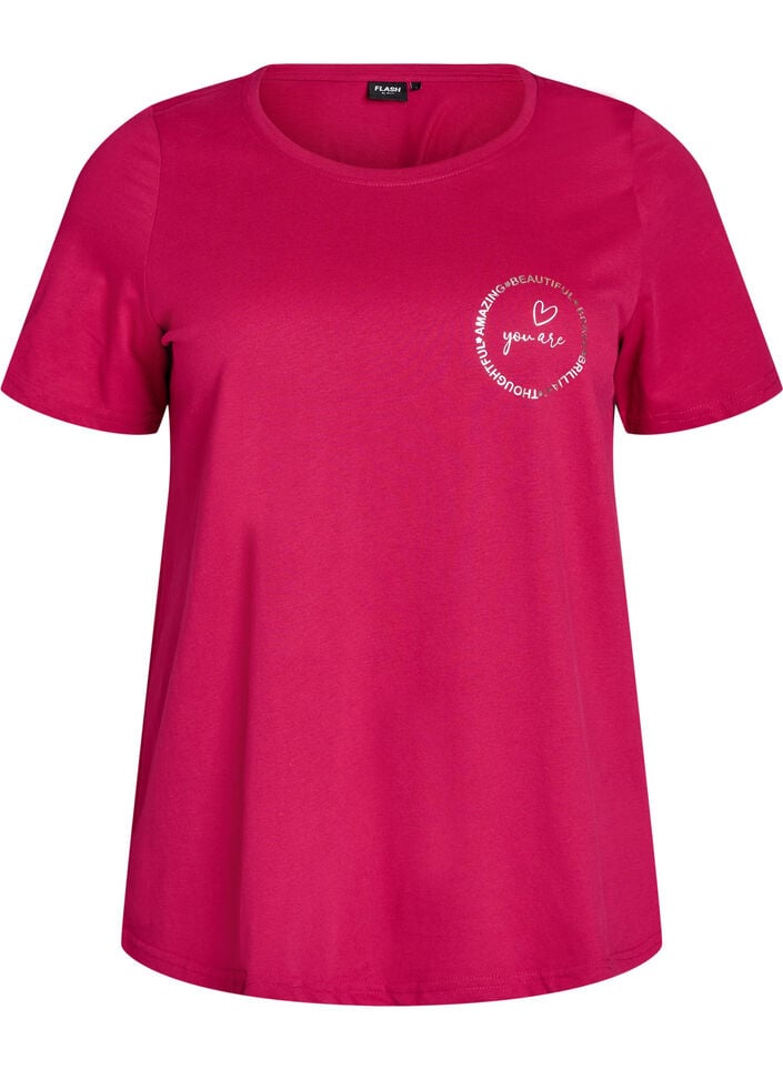 T-shirt met print, Rood, Packshot image number 0