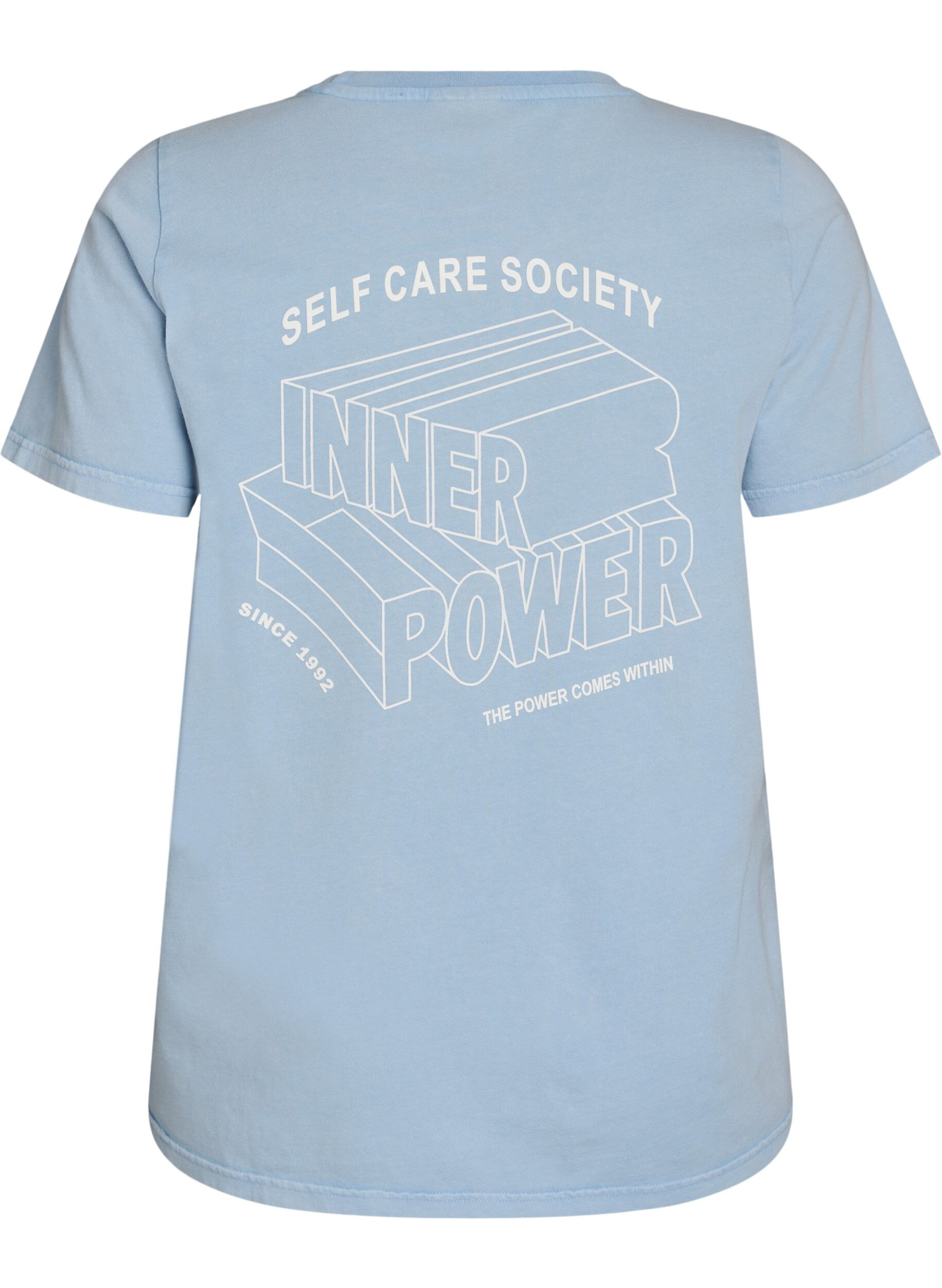 ZizziGrafisch T-shirt van biologisch katoen, Blauw, Packshot image number 1