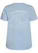 Grafisch T-shirt van biologisch katoen, Blauw, Packshot image number 1