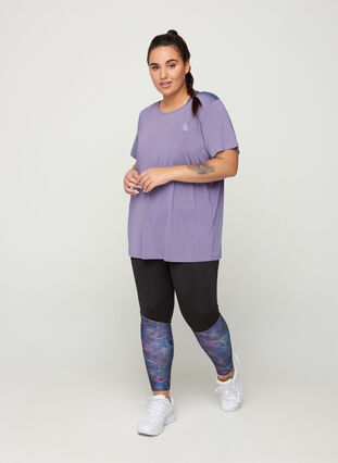 T-shirt d'entraînement à manches courtes, Purple As Sample, Model image number 2