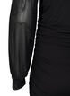 Midi mesh jurk met draperieën, Black, Packshot image number 2