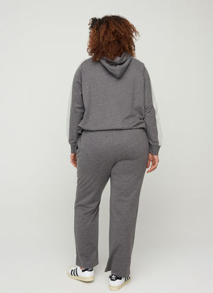 Pantalon de jogging avec largeur et poches, Dark Grey Melange, Model image number 0