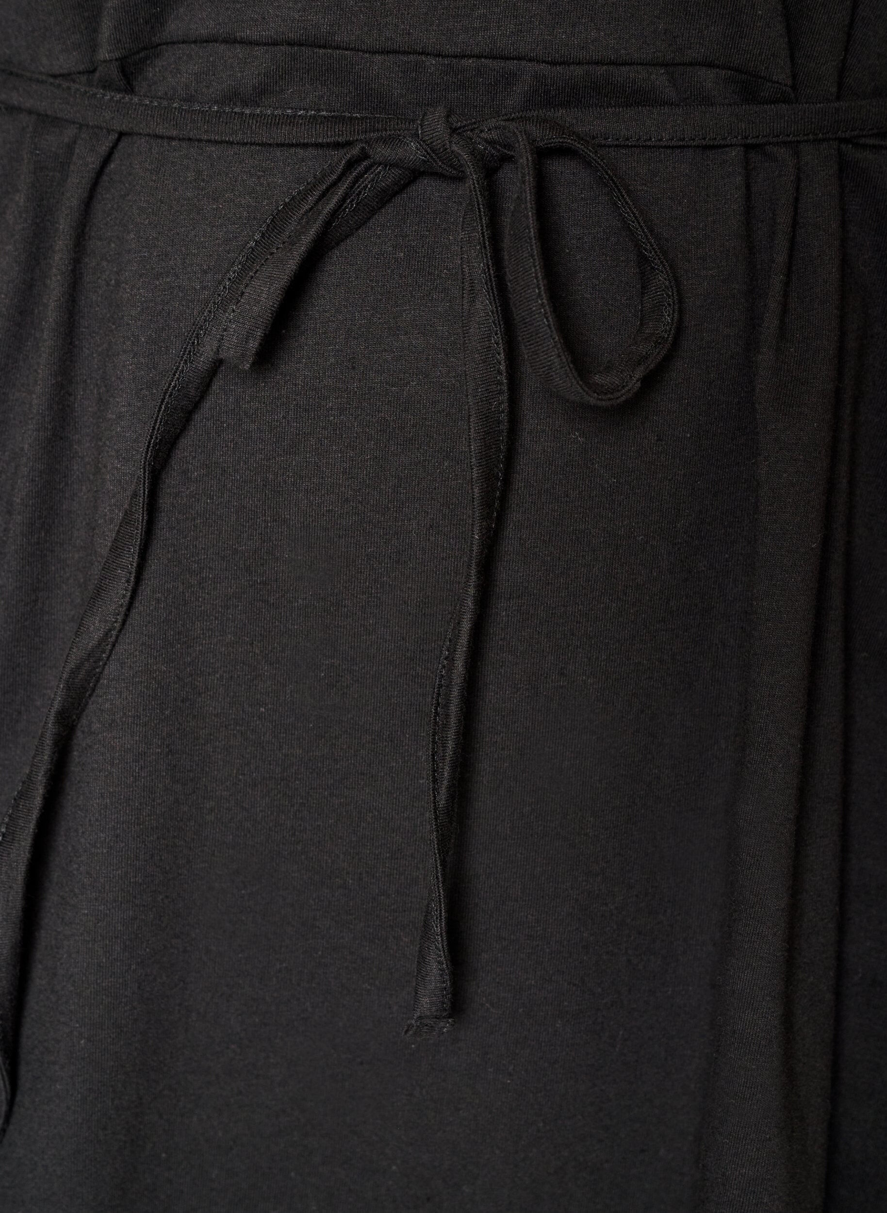 ZizziRobe en coton avec manches en broderie anglaise et ceinture &agrave; nouer, Vert, Packshot image number 3