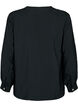 Viscose overhemdblouse met ruches, Black, Packshot image number 1