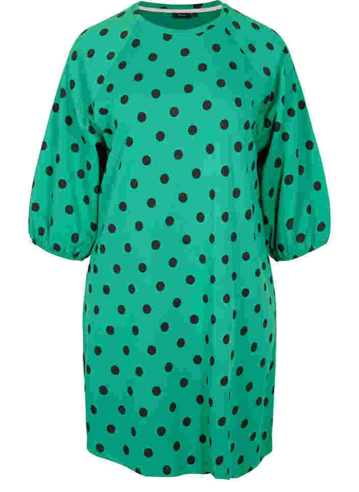 Robe à pois avec manches 3/4, Jolly Green Dot, Packshot