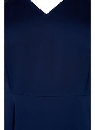 Robe midi à manches courtes en dentelle, Navy Blazer, Packshot image number 2