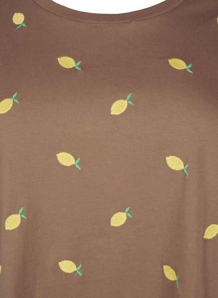 T-shirt en coton bio avec citrons, Coca M. Lemon Emb., Packshot image number 2