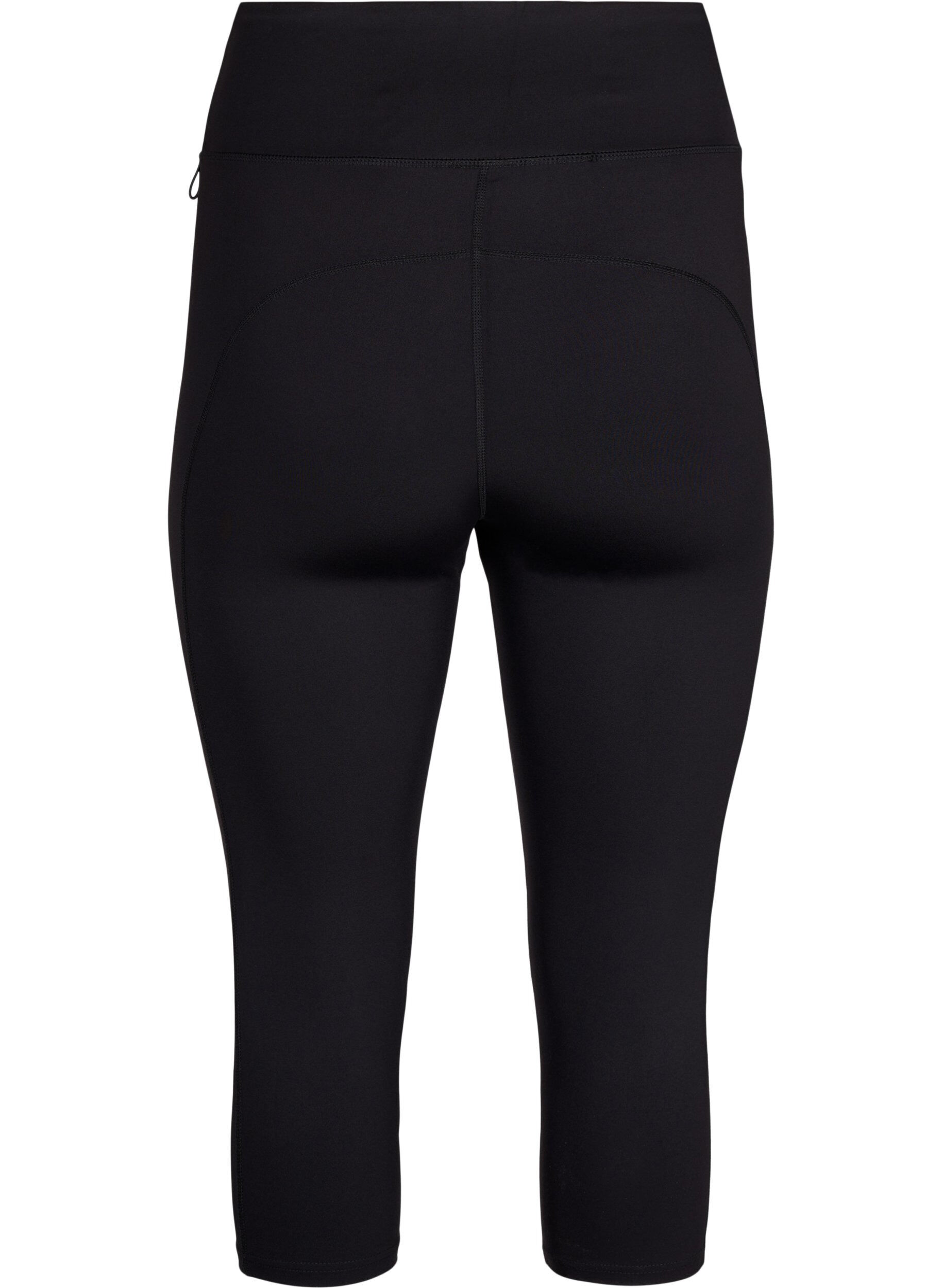 Zizzi Leggings de sport longueur 3/4 avec poches, Black, Packshot image number 1