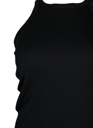 Débardeur en coton côtelé, Black, Packshot image number 2
