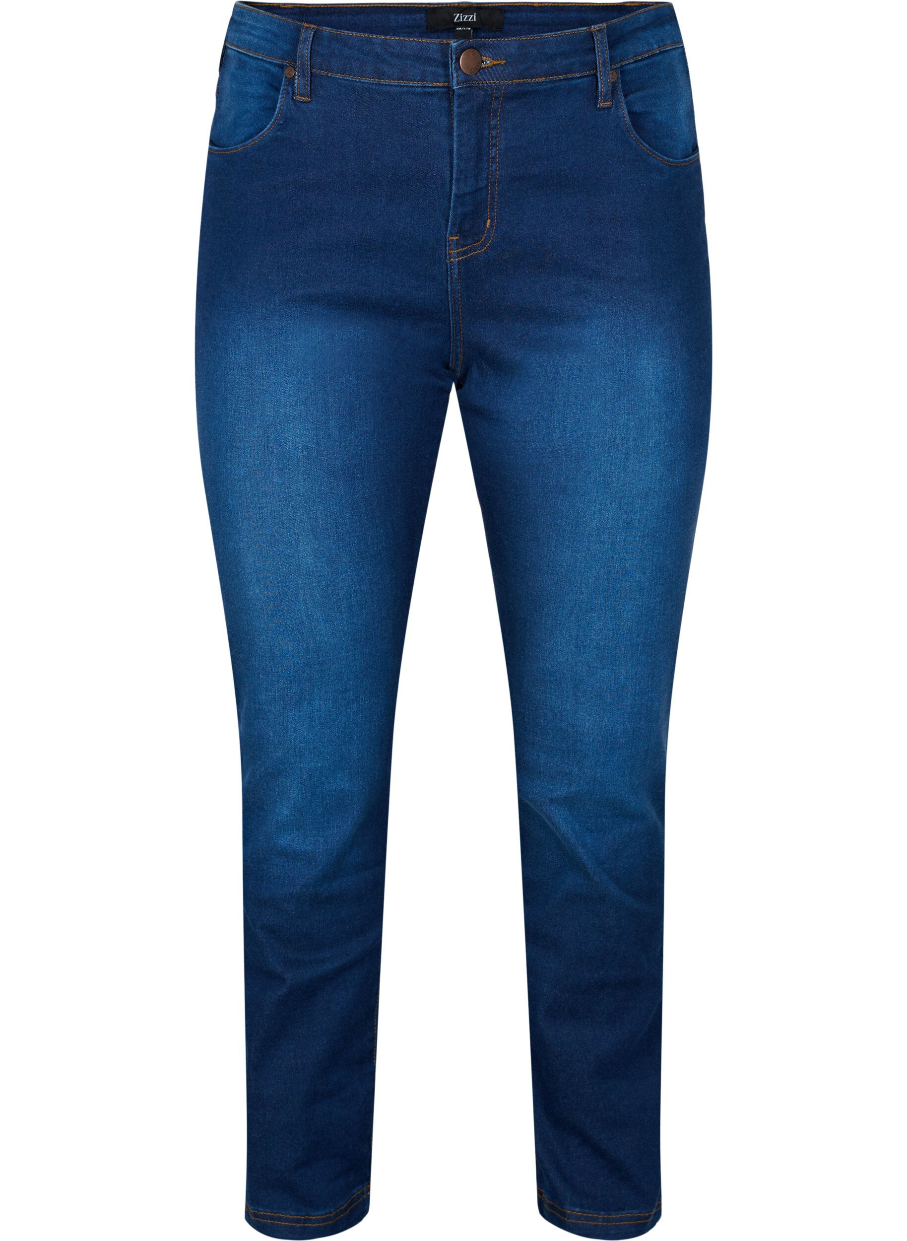ZizziSlim fit Emily jeans met normale taille, Blauw, Packshot image number 0