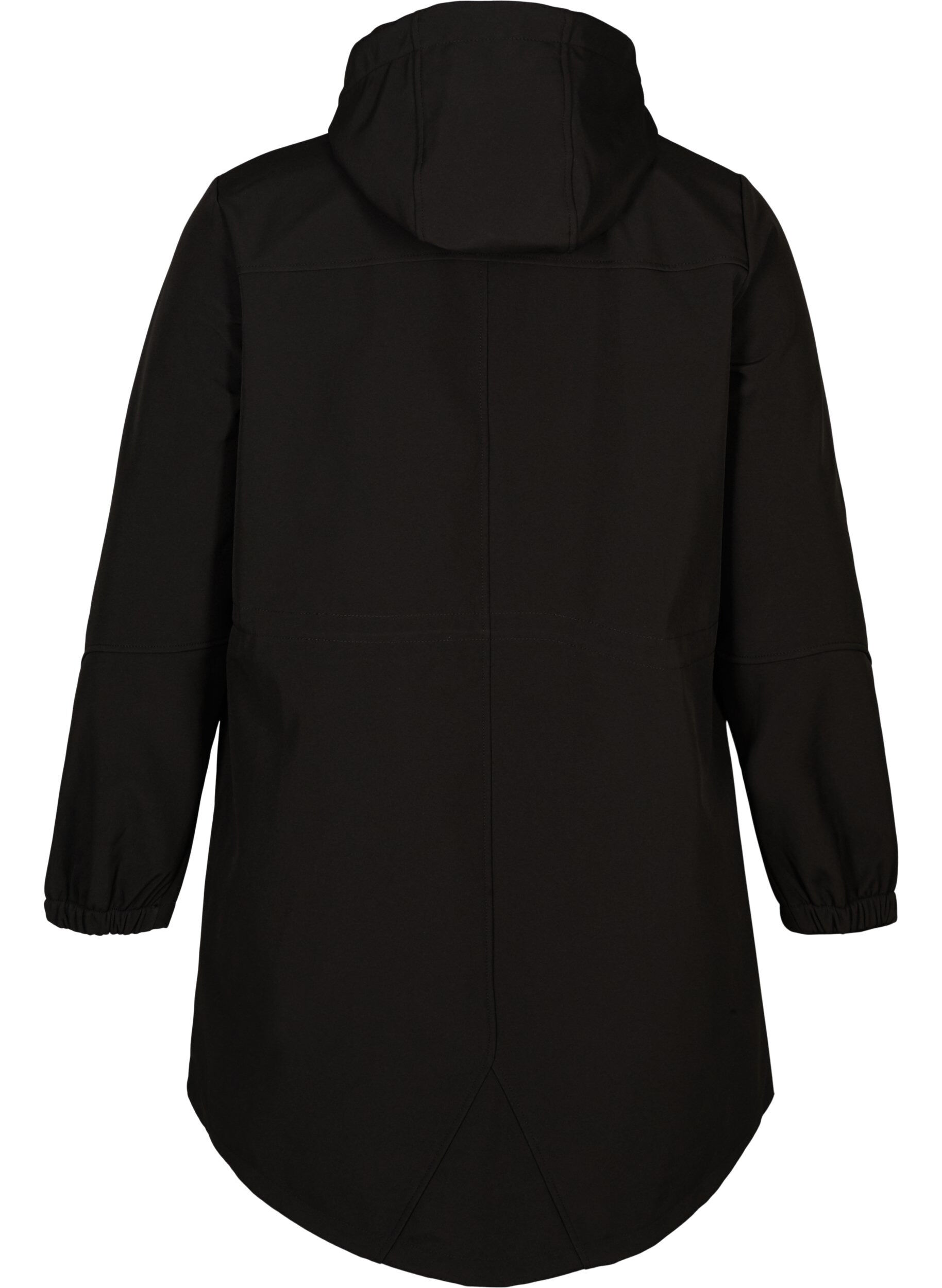 Zizzi Veste Softshell, Black solid, Packshot image number 1