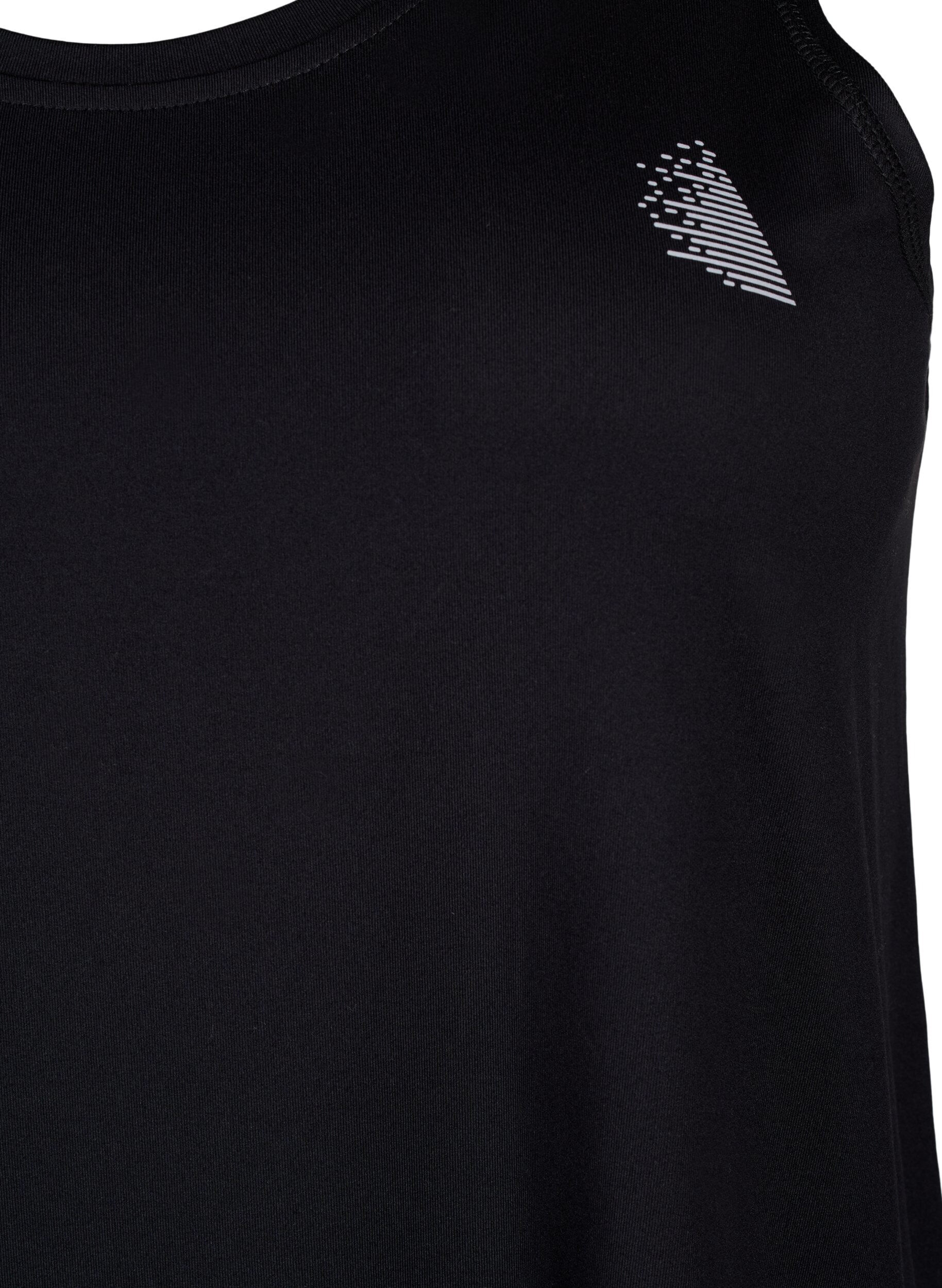 Zizzi T-shirt de sport &agrave; col rond, Black, Packshot image number 2
