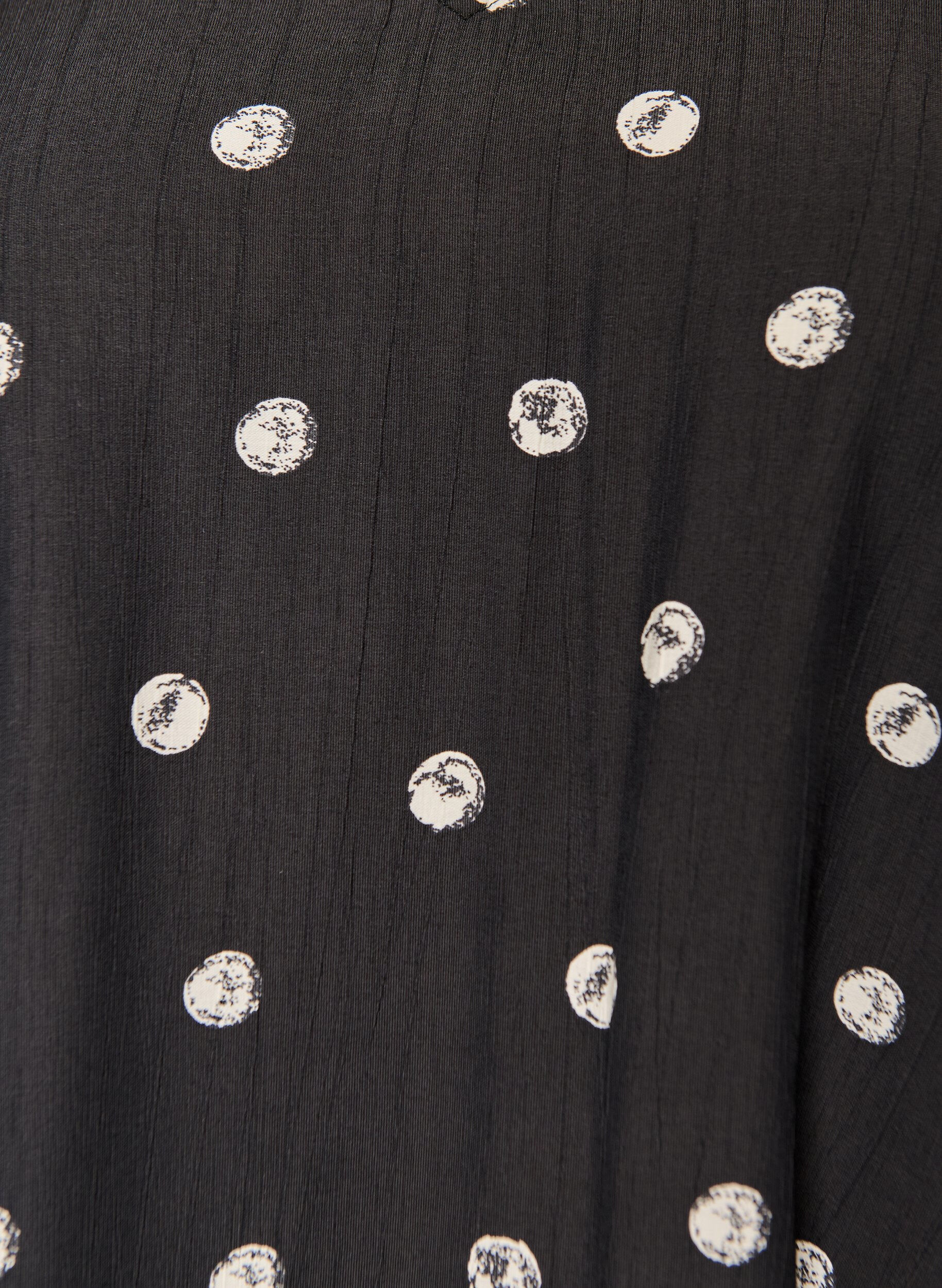 ZizziViscose blouse met geplooide mouwen, Zwart, Packshot image number 2