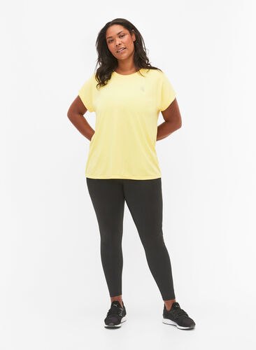 Trainings T-shirt met korte mouwen, Lemon Meringue, Model image number 2