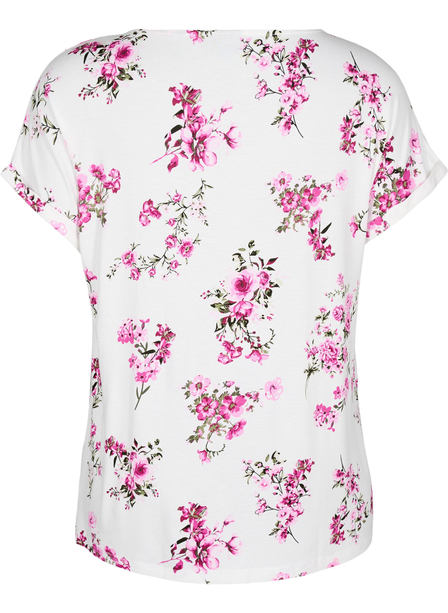 ZizziT-shirt met bloemenprint, Roze, Packshot image number 1