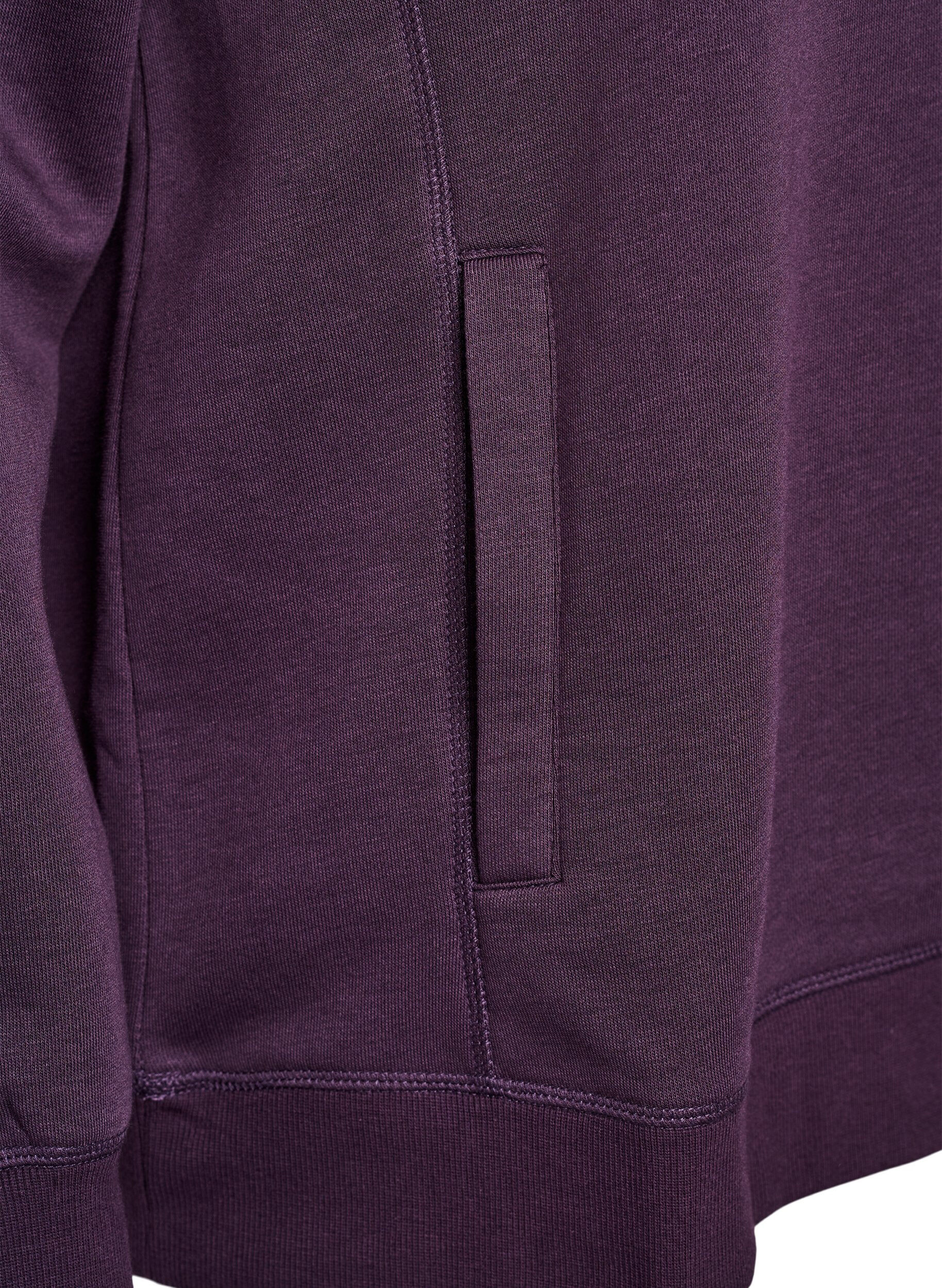 Zizzi FLASH - Sweat &agrave; col montant et poches, Violet, Packshot image number 3
