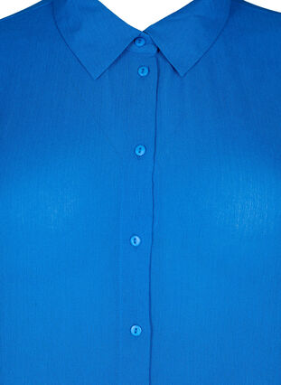 Robe chemise à manches courtes en viscose, Victoria blue, Packshot image number 2