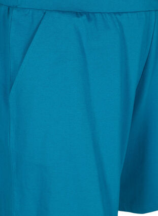 Short ample en coton avec poches, Fjord Blue, Packshot image number 2