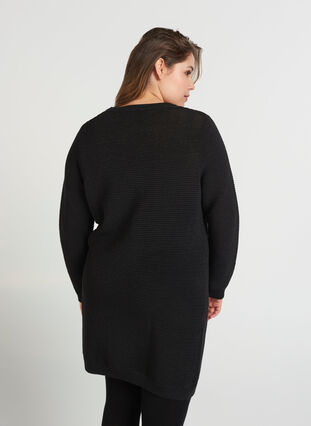 Gebreide jurk, Black, Model image number 0