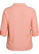Chemise en lin et viscose avec manches 3/4, Corail, Packshot image number 1