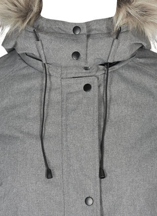 Veste d'hiver imperméable avec capuche, Medium Grey Melange, Packshot image number 2