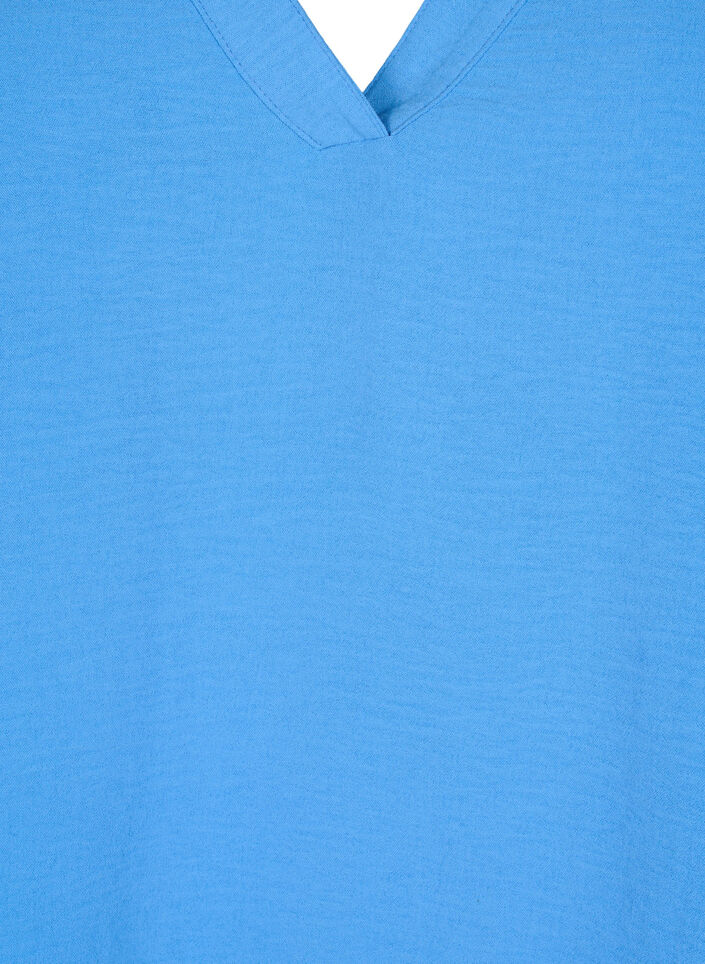 Mouwloze top met kreukeffecten, Blauw, Packshot image number 2