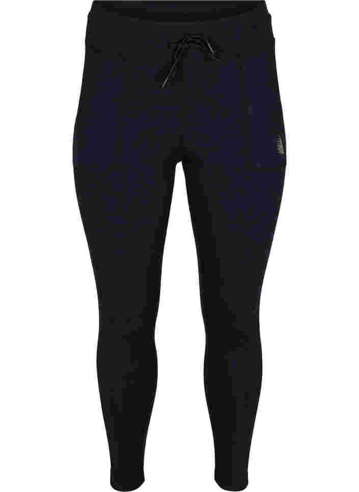 7/8 panty met zakken en verstelbaar trekkoord, Black, Packshot image number 0