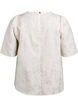 Chemisier avec motif jacquard et manches bouffantes, Vanille, Packshot image number 1