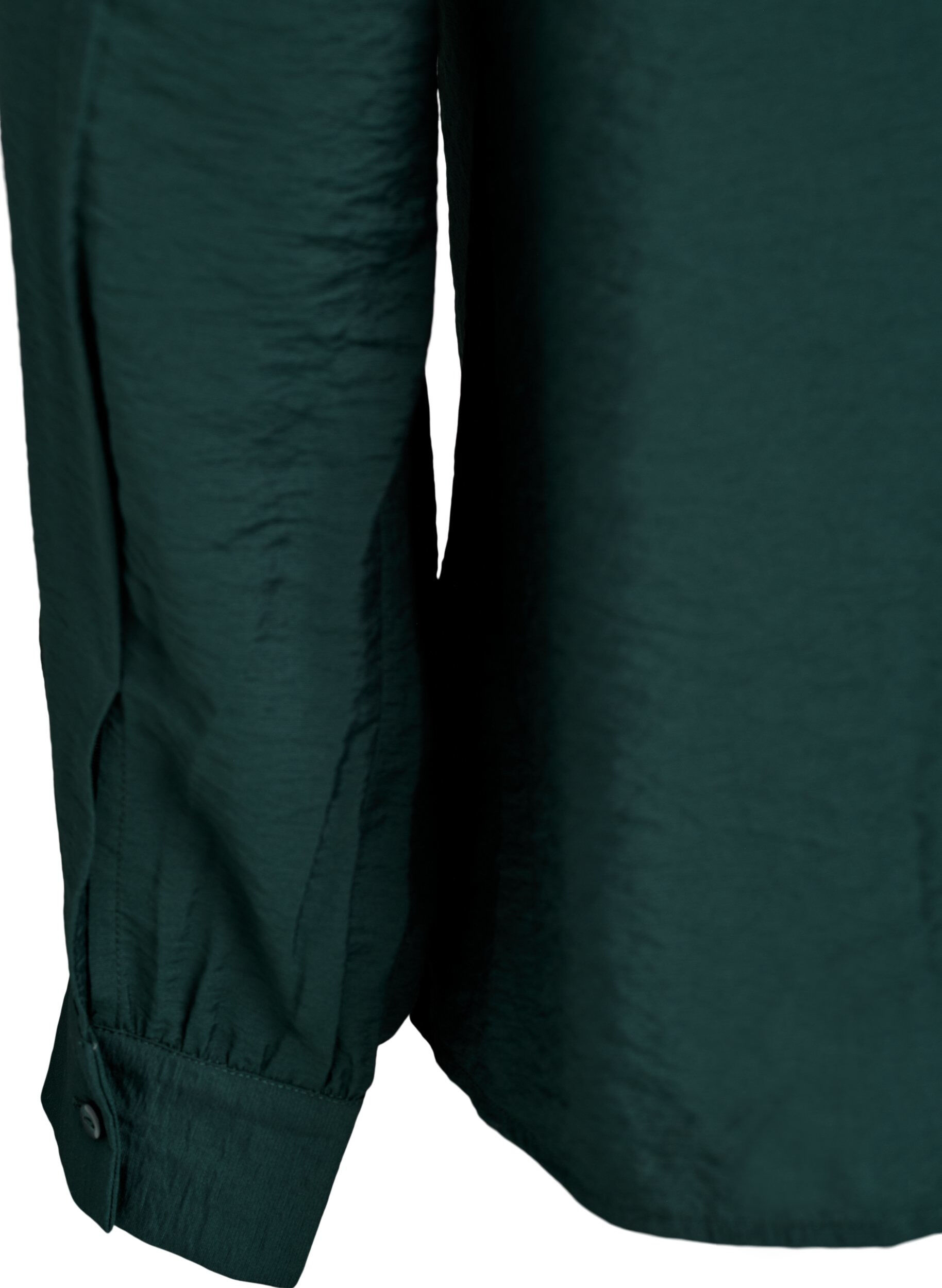 ZizziBlouse met V-hals en geborduurde banden, Groen, Packshot image number 3