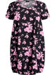 Robe en coton &agrave; manches courtes avec imprim&eacute;, Charbon, Packshot image number 0