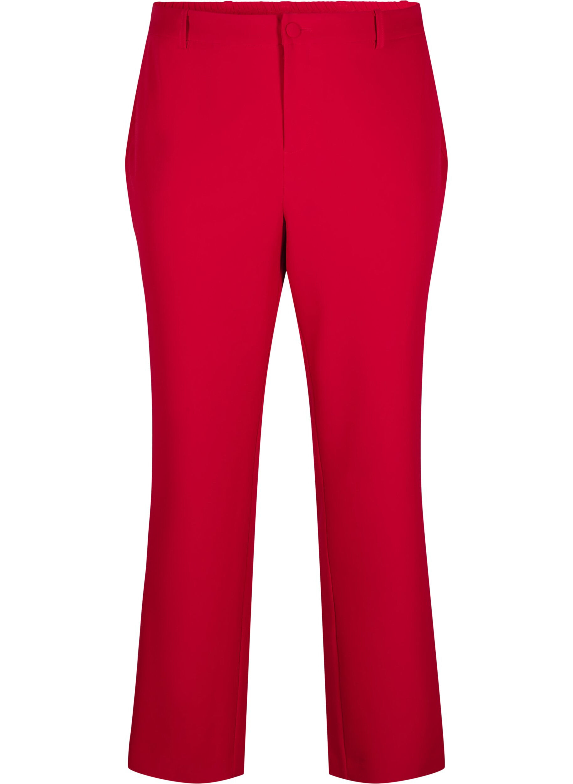 Zizzi Pantalon de tailleur avec poches, Tango Red, Packshot image number 0
