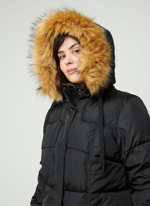Veste d'hiver avec capuche amovible, Black, Model image number 3