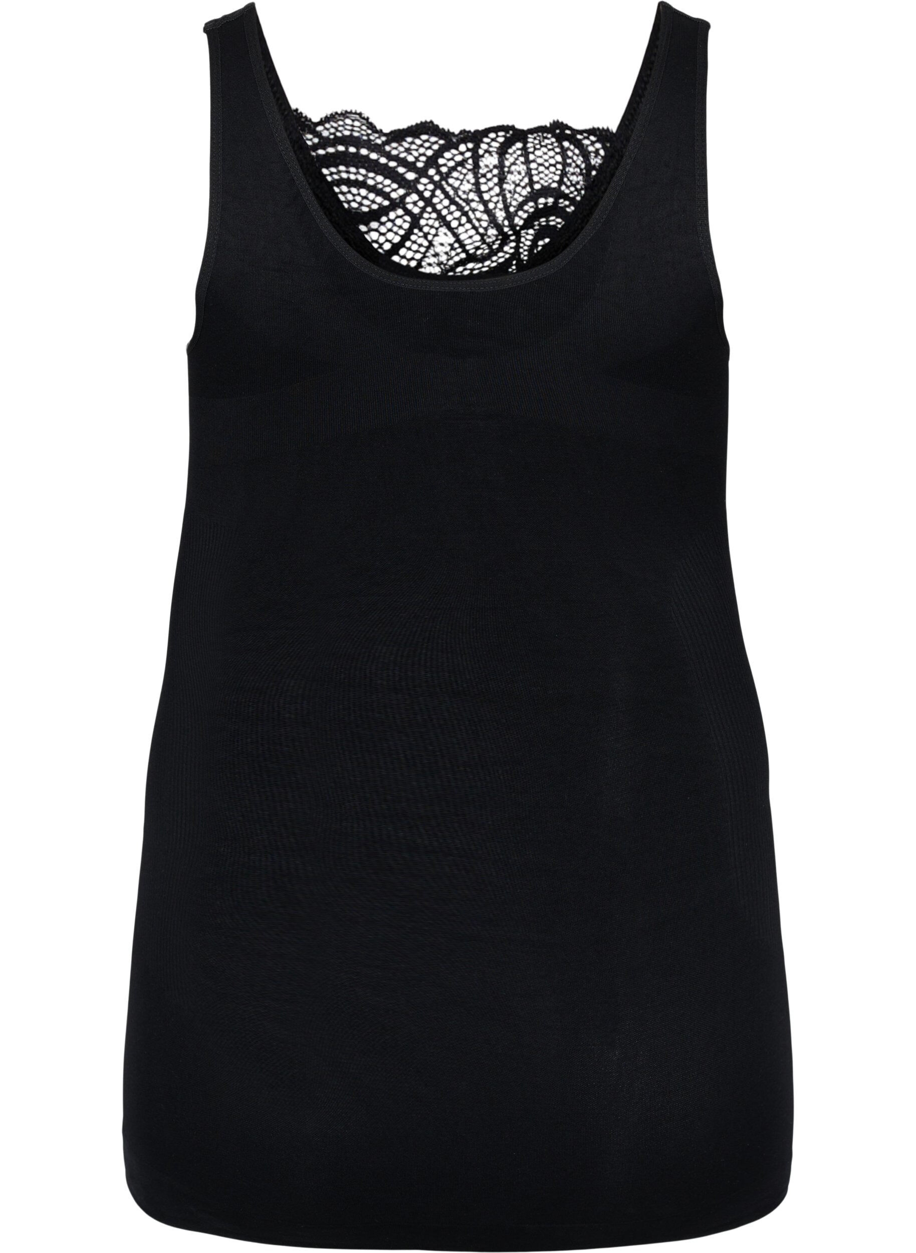 ZizziShapewear top met kanten detail, Black, Packshot image number 1