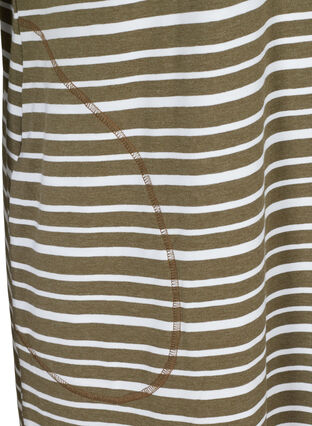 Katoenen jurk met zakken en korte mouwen, Ivy Green mel. , Packshot image number 3