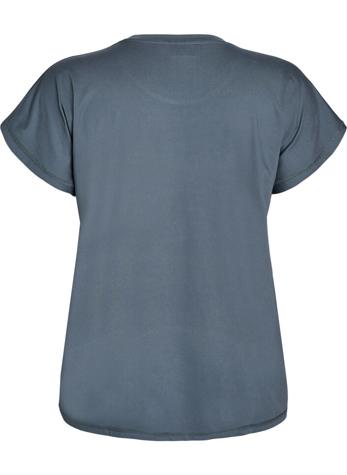 T-shirt de sport couleur unie, Vert fonc&eacute;, Packshot image number 1