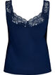 Viscose top met kanten afwerking, Blauw, Packshot image number 1