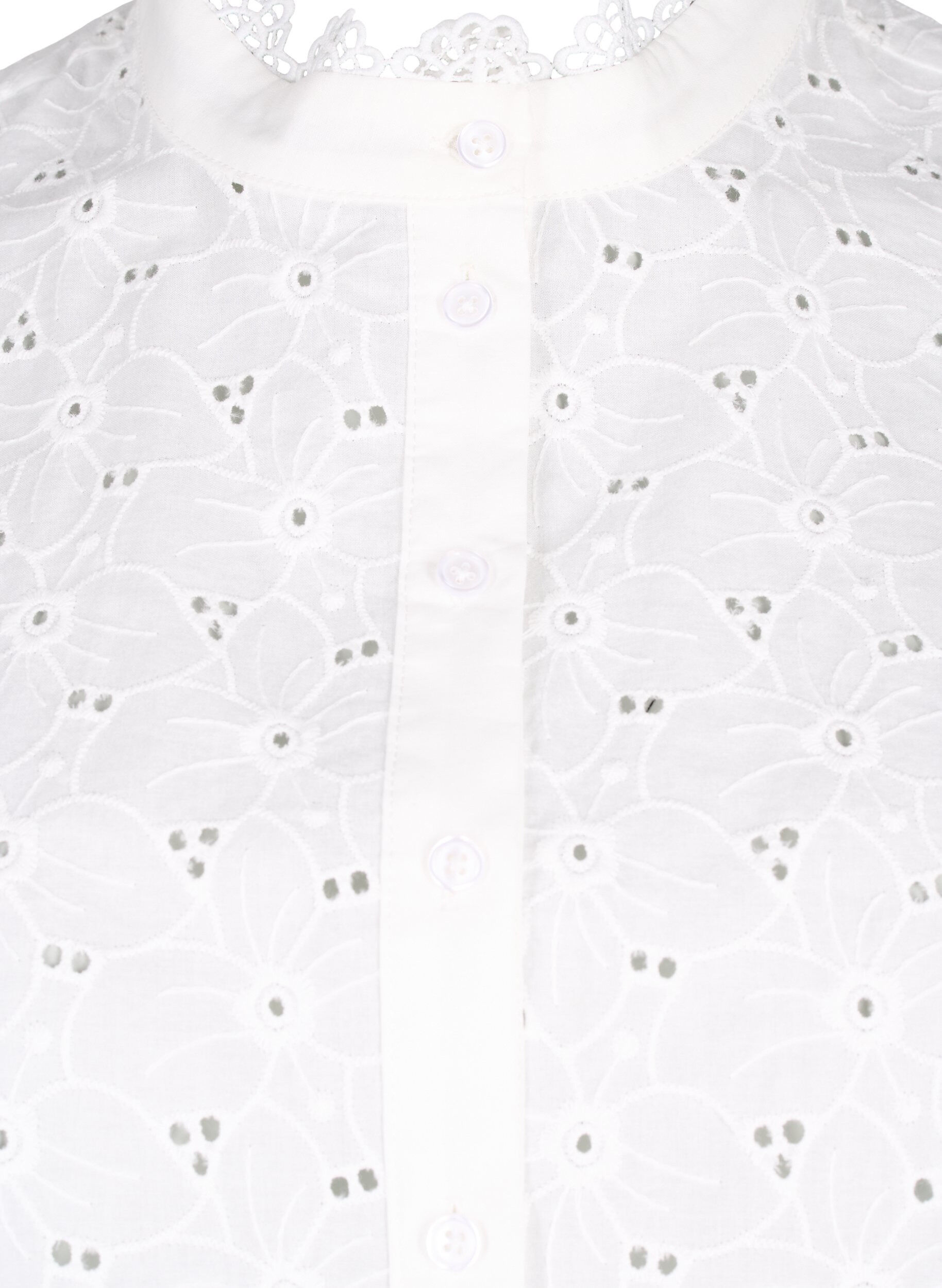 Zizzi Col en broderie anglaise, Bright White, Packshot image number 2
