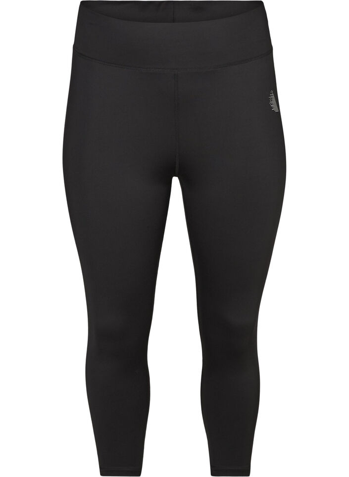 Pantacourt de sport pr&egrave;s du corps, Noir, Packshot image number 0
