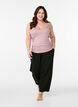Viscose top met kanten afwerking, Roze, Model image number 1