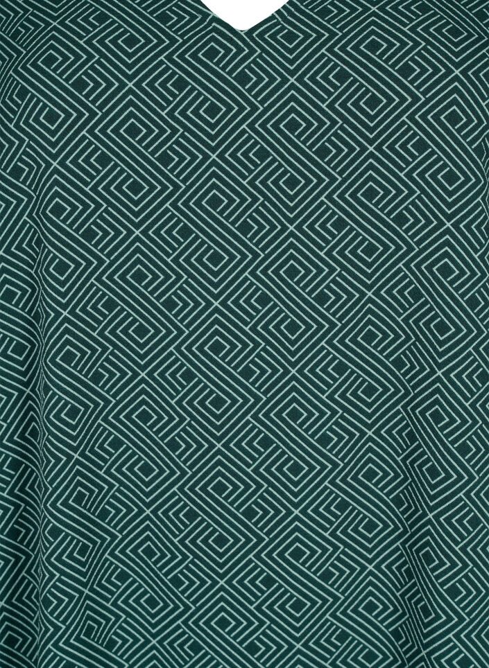 Robe à col en V avec imprimé, Scarab Graphic AOP, Packshot image number 2