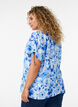Viscose blouse met geplooide mouwen, Blauw, Model image number 2