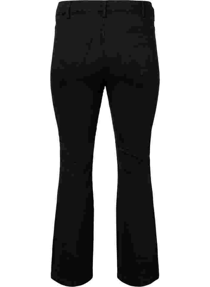 Ellen bootcut jeans met hoge taille, Black, Packshot image number 1